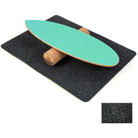 Planche dequilibre en bois planche oscillante avec roue et couverture kit de planche dequilibre 3 en 1 vert