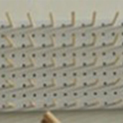 Planche d'organisation adhésive avec 25 crochets bois 30x30cm  Panneau multifonction blanc pour rangement fil et laine