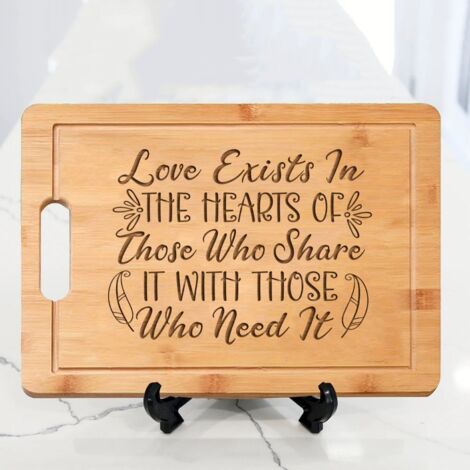 Planche en bambou citation personnalisée – Message doux gravé, cadeau maison