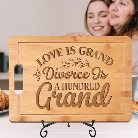 Planche en bambou "Jusqu’à la fin" – Message romantique gravé, cadeau unique
