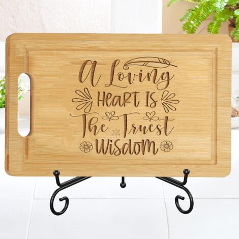 Planche en bambou message personnalisé – Cadeau amoureux en bambou