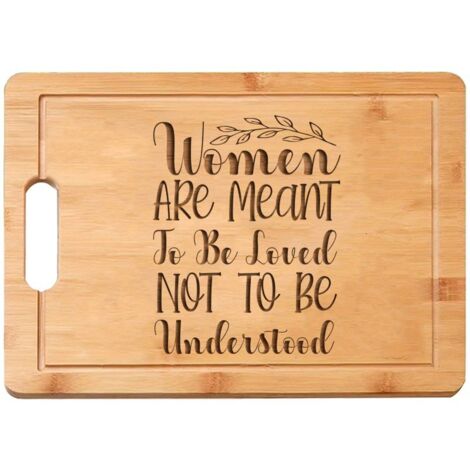 Planche en bambou message personnalisé – Cadeau tendre pour elle ou lui