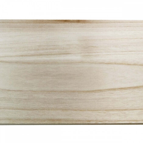 PLANCHE en bois lamellé monocouche - poncée - Light Wood - aluminium végétal - Dimension : 15x2x100 cm