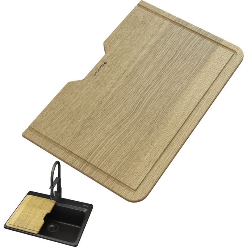 Granitan - planche en bois pour cuvette d'évier insert zante
