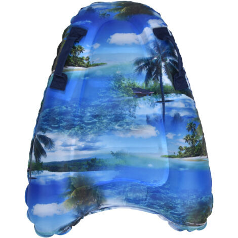 Planche flottante gonflable portable pour piscine et plage, bodyboard pour enfants et adultes, motif plage