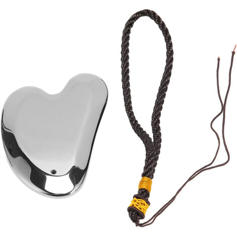 Planche Gua Sha faciale en pierre énergétique térahertz, planche Gua Sha de beauté et de bien-être avec cordon de suspension, outil Gua Sha en pierre énergétique térahertz