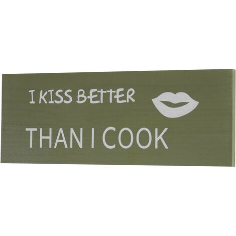 Planche murale Kiss, planche décorative, panneau style shabby, vintage, 40cm