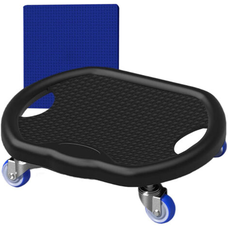 Planche roulettes abdominaux silencieuse avec tapis, roue robuste, entraînement fitness maison