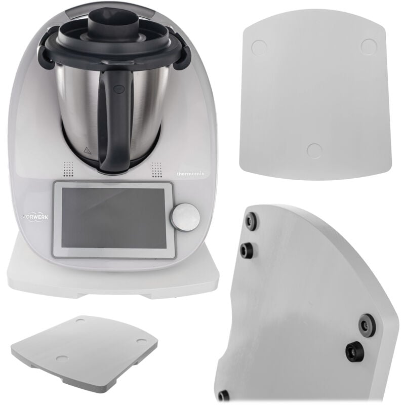 Kadax - Planche support pour Thermomix Thermomix Tm6 Tm5 bois blanc 34X28 Cm