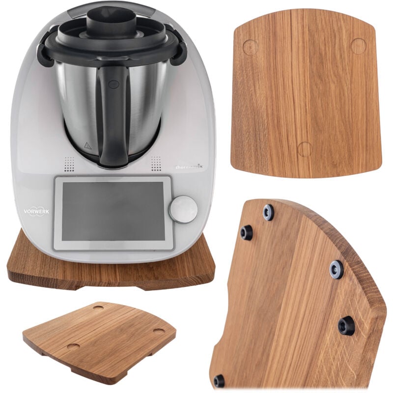 Kadax - Planche support pour Thermomix Thermomix Tm6 Tm5 chêne bois 34X28 Cm