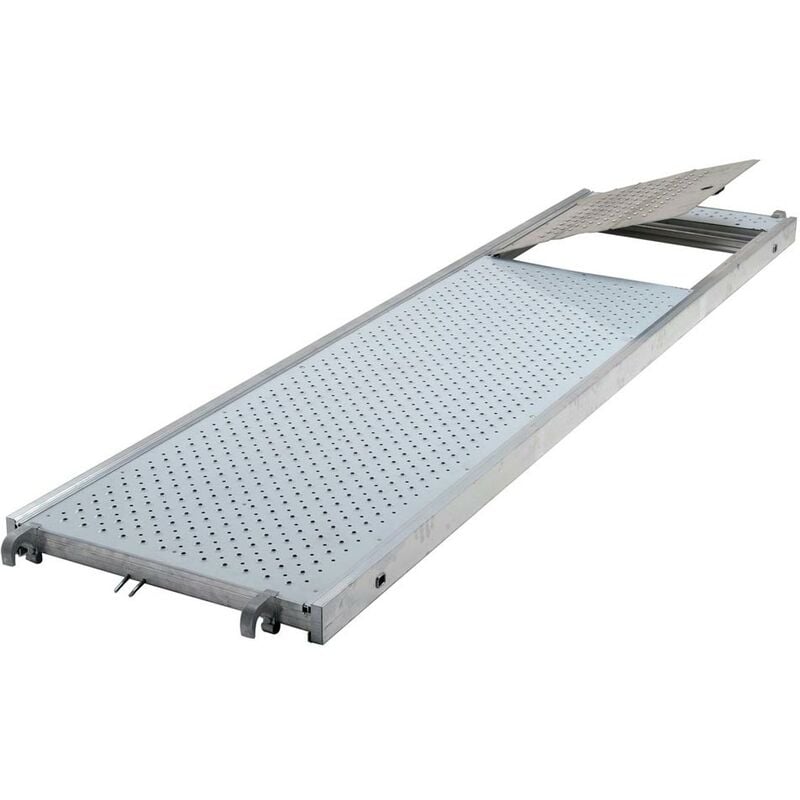 Tubesca Comabi - Plateau d'échafaudage alu 2.00m x 0.73m - Avec trappe - 4010361