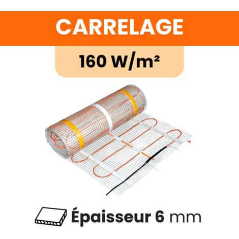 Plancher chauffant électrique 160 W/m² sous carrelage 70 à 2600 W : L 26,60 m x l 0,50 m - 2150 W
