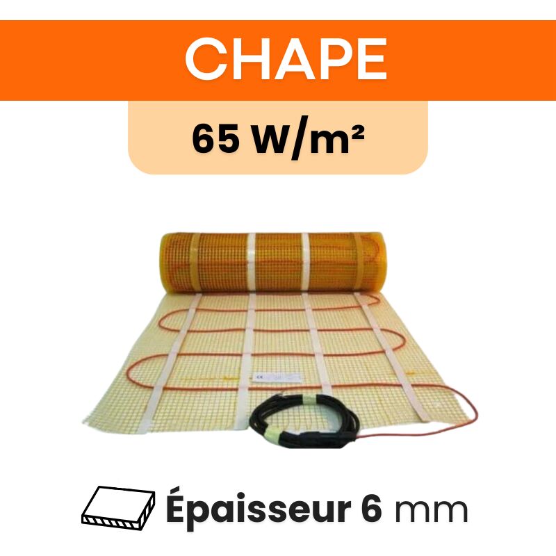 Sud Rayonnement - Plancher chauffant électrique sur chape - 65 W/m² : l 27,50 m x l 0,70 m - 1630 w