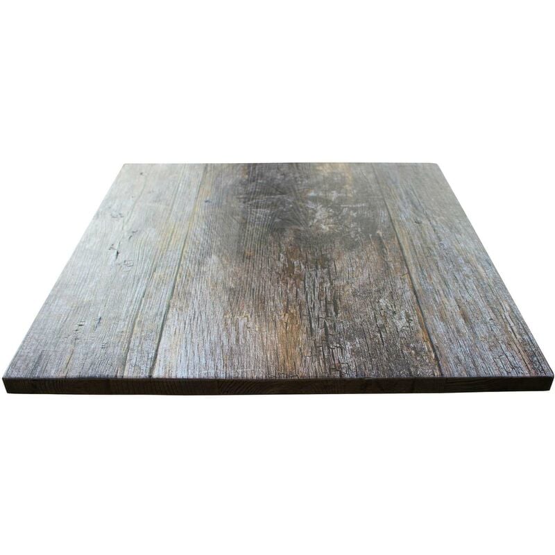 Plancher de table 70x70 cm pour les bars et restaurants dans le ciment en bois zahara