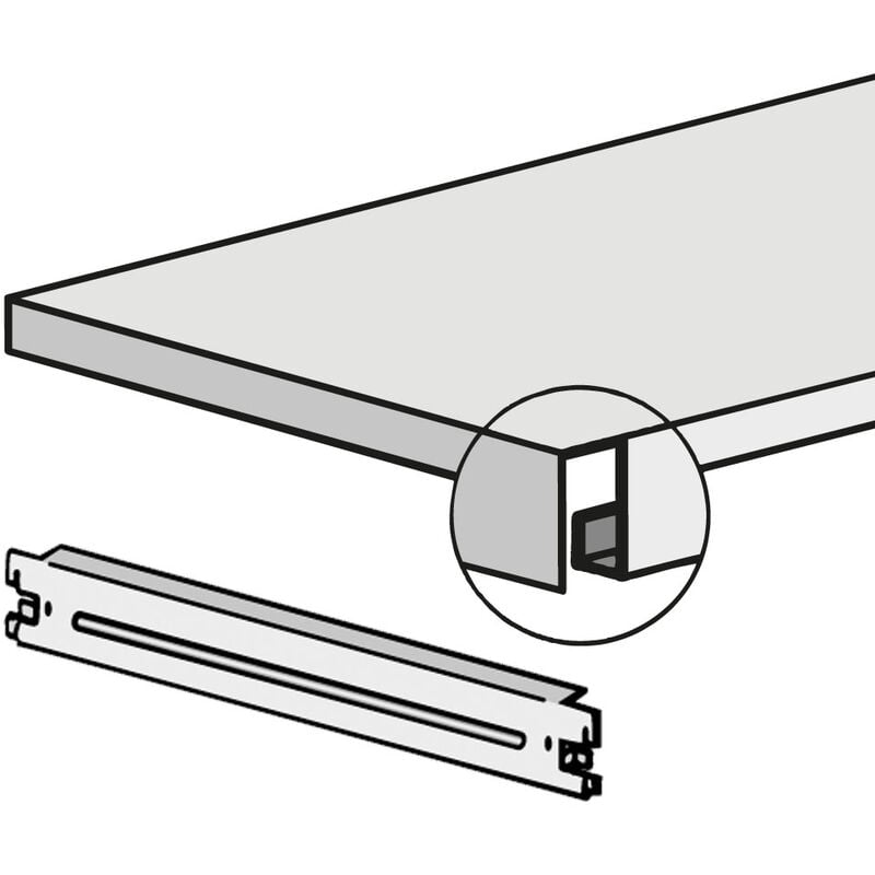 Plancher supplémentaire pour rayonnages à tablettes assemblage enfichable profilé rectangulaire LxP 102.5x40cm Capacité de charge 200kg Galvanisé