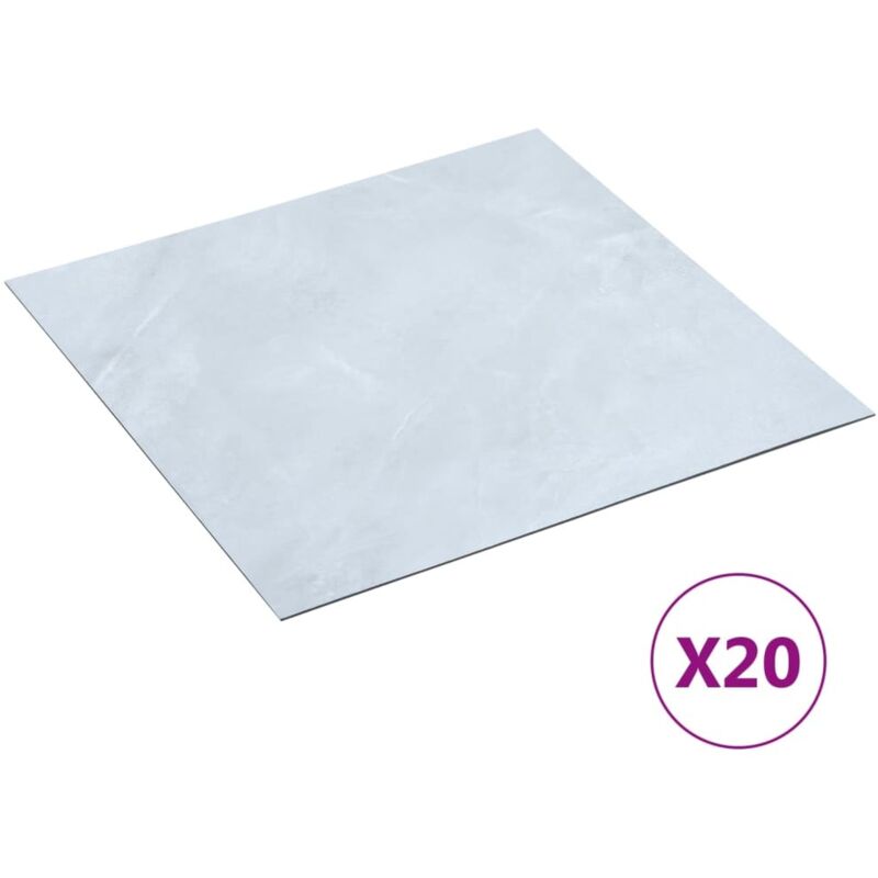 Vidaxl - Planches plancher autoadhésives 20 pcs pvc 1,86 m² Marbre blanc