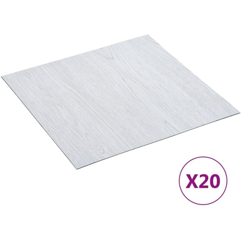 Vidaxl - Planches de plancher autoadhésives 20 pcs pvc 1,86 m² Blanc