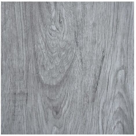 Planches de plancher autoadhésives 5,11 m² PVC Gris clair
