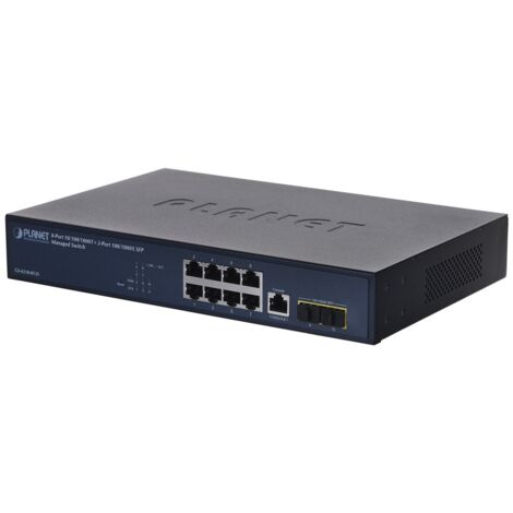 PLANET 10/100/1000T + 2-Port Managed L2/L4 Gigabit Ethernet (10/100/1000) 1U Blau