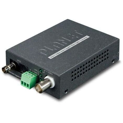 Planet 4-in-1-Videokonverter über Gigabit-Glasfaser (ST), 1-Kanal, Reichweite bis zu 20 km, Tx- und Rx-Kit (TVI/CVI/AHD/CVBS), VF-101G-KIT