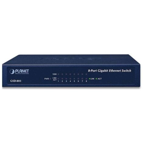Planet 8-P 10/100/1000 Mbps Gigabit, GSD-803