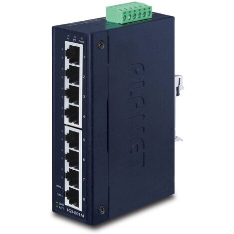 PLANET 8-Port 10/100/1000Mbps Managed Industrial Ethernet Switch
