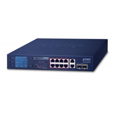 Planet 8 porte 10/100/1000T 802.3at, GSD-1222VHP