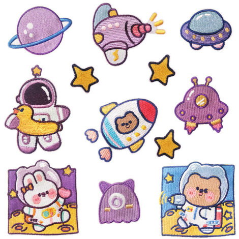 Planet Astronaut Stickaufkleber (12 Stück)
