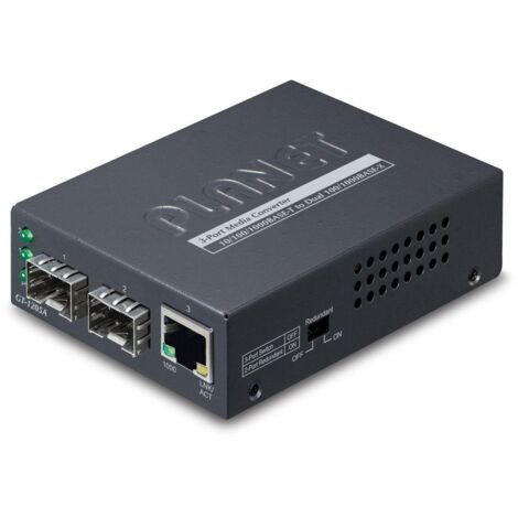 Planet gt-1205a convertidor de medio 1000 mbit/s negro
