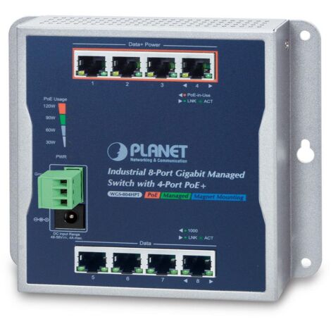 Planet IP30, IPv6/IPv4, 8-P 1000TP, WGS-804HPT