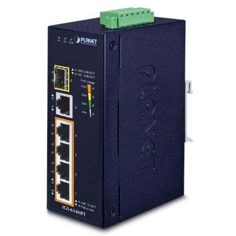 Planet IP40 Industrie 4P 10/100/1000, IGS-614HPT