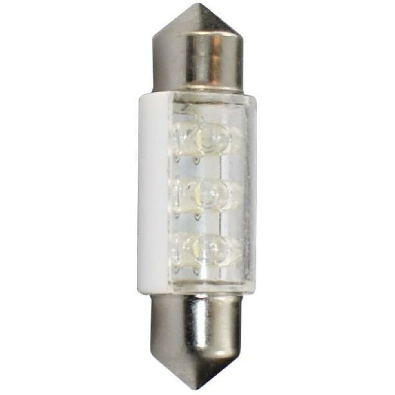 2 Ampoules led Navette C5W 12 v 0.48W 36mm Blanc - Blanc