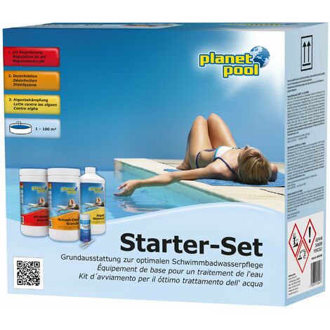 Planet Pool Wasserpflege Starter-Set - 3 Komponenten Chlorvariante