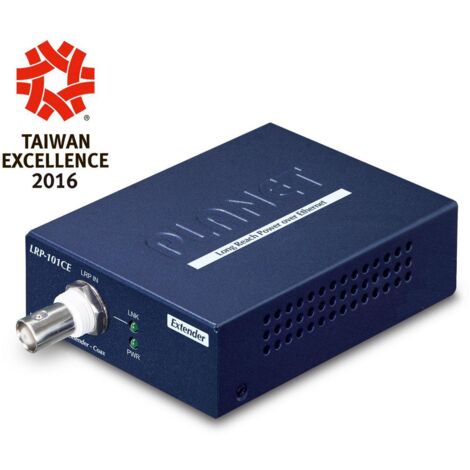 PLANET Technology Planet LRP-101CE - Fast Ethernet - 100 Mbit/s - Répéteur - IEEE 802.3,IEEE 802.3af,IEEE 802.3at,IEEE 802.3u - Cat5e - Noir