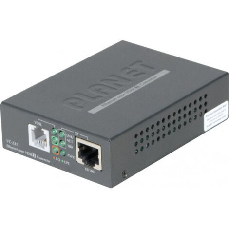 PLANET VC-231 Netzwerk-Medienkonverter 100 Mbit/s Schwarz
