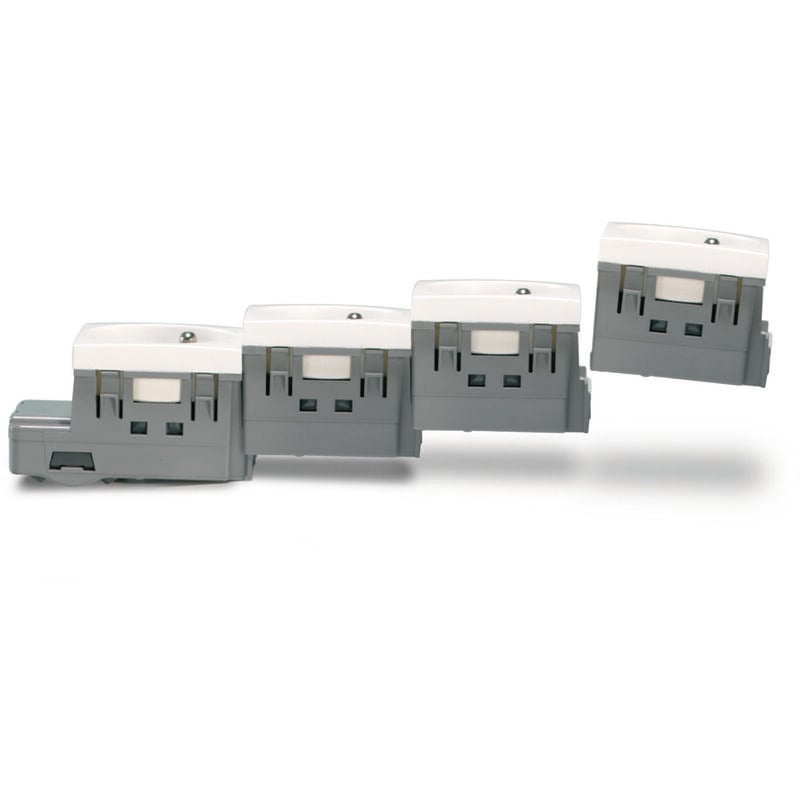 Prise 2p+t - logix - juxtaposée - 2 modules - blanc - planet wattohm 49042