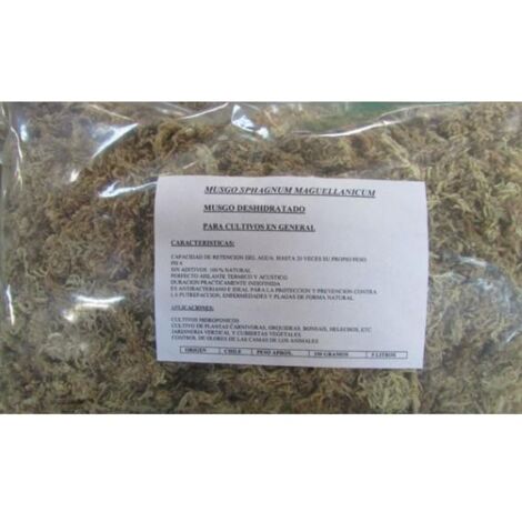 CARNIVORAS LAND PLANETA HUERTO Musgo Sphagnum Deshidratado Fibra Larga - 100 g Ideal para Cultivos Especiales