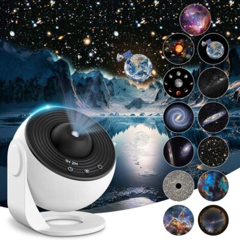 Planetarium Sternprojektor, Deckengalaxieprojektor, Kindernachtlicht Sternenhimmel Realistischer Projektor mit 13 Filmscheiben, Schlafzimmer Wohnzimmer  FLITI