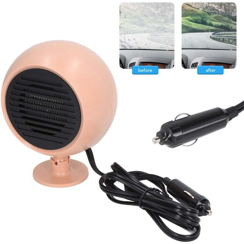 Image of Planeten-Autoheizung mit Mehrwinkelrotation, tragbarer Windschutzscheiben-Defogger, Pink, 24 v