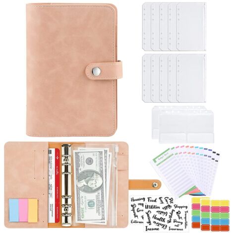 Planificateur budget A6 avec enveloppes – Méthode espèces/billets, carnet d’économie