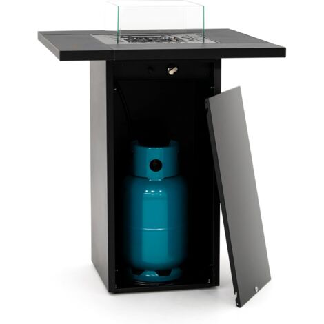 Planika Square Table High - tavolo alto da esterno con caminetto a gas