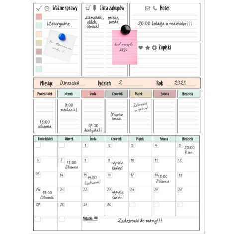 Planner autoadesivo Lavagna magnetica cancellabile a secco Calendario da parete