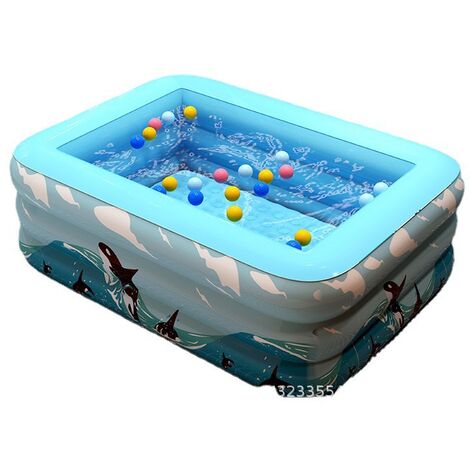 55cm ZHKGANG Aufblasbarer Pool Verdickt Erwachsenen Isolation Pool Doppel-Badewanne Dreischicht-Baby-Badewanne Spezialdruck,Blue-150 105 