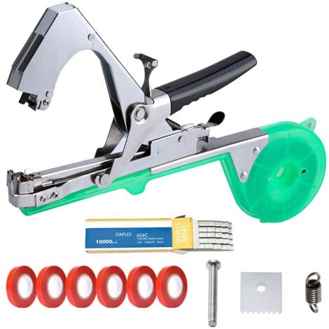 Plant Binding Machine  Garden Plant Tape Tools Tapener - Gardening Tape Tool with Tapes, S-Clips and Replacement Blades, Binding Machine