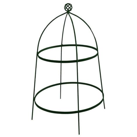 Plant Cloche Plant Support  - Plastic Coated in Black - Single