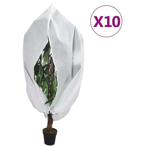 Plant Fleece Covers with Zip 10 pcs 70 g/m² 3.93x3.5 m vidaXL