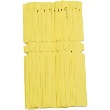 Plant Hanging Label Plastic Tree Nursery Tags Waterproof Yellow for Outdoor Garden Greenhouse 50PCS, Plant Lables and Markers