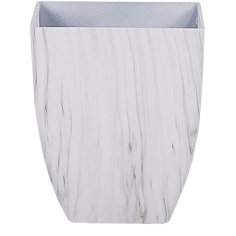 Beliani - Outdoor Indoor Plant Flower Pot Square 28 x 28 x 34 cm Marble Effect Miro