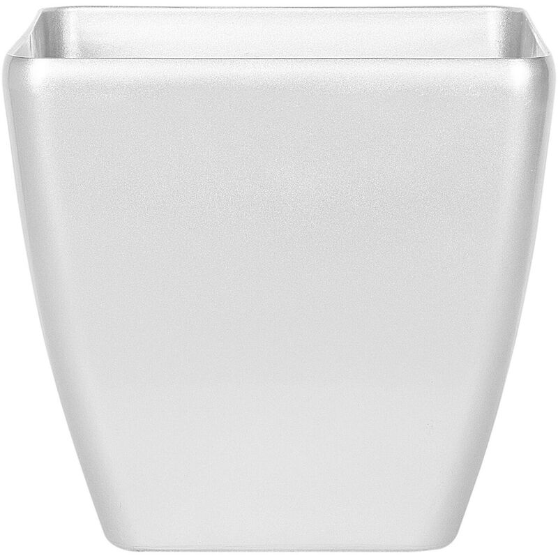 Beliani - Modern Silver Clay Flower Pot Fibreglass Indoor Outdoor 35 x 35 x 34 cm Astras