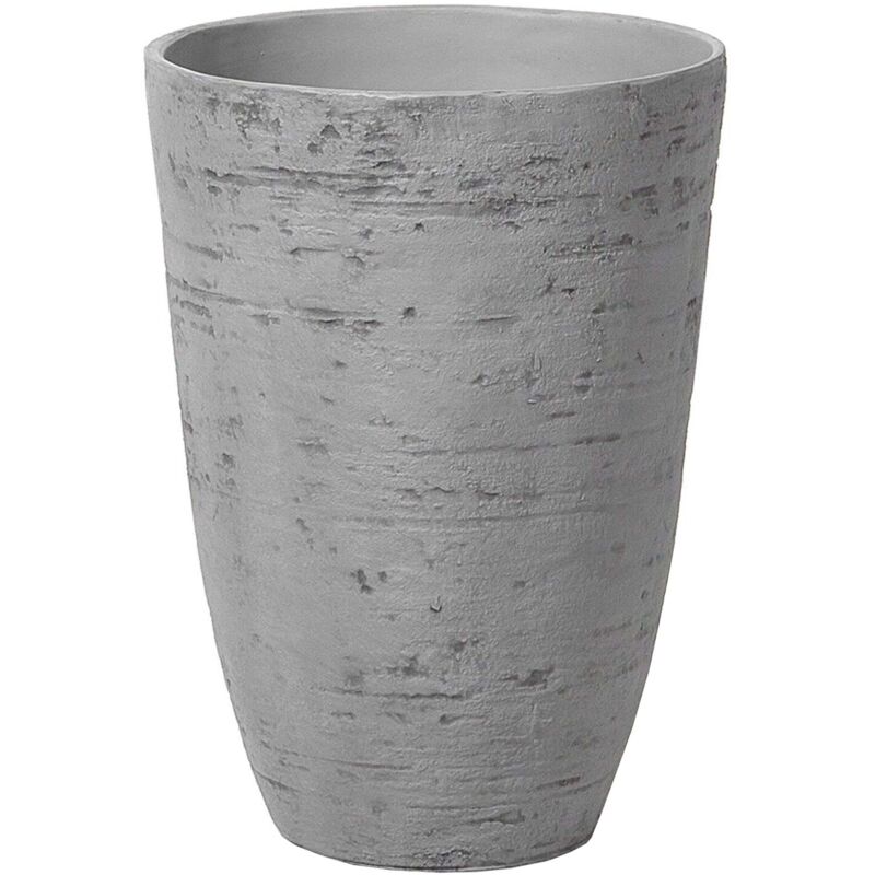 Beliani - Flower Planter Tall Stone Garden Plant Pot Indoor Outdoor Grey 35x50 Cm Camia